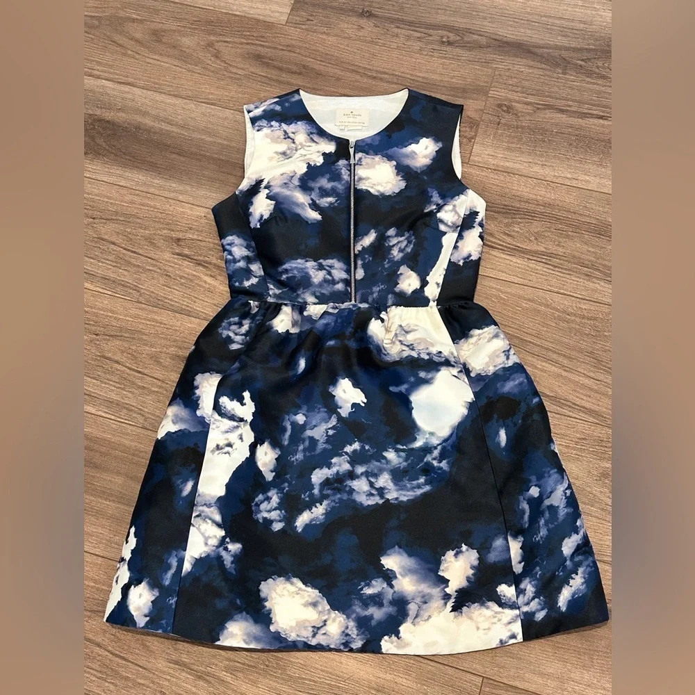 NWOT Kate Spade New York Joss Dress in Blue Dusk and Cloud Size 6